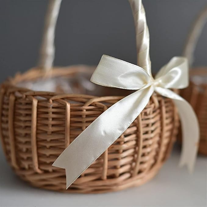 🌿 Cozy Picnic Basket 🧺 | Handheld Decorative Storage & Outdoor Fun 🌞💛
