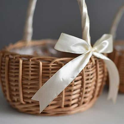 🌿 Cozy Picnic Basket 🧺 | Handheld Decorative Storage & Outdoor Fun 🌞💛