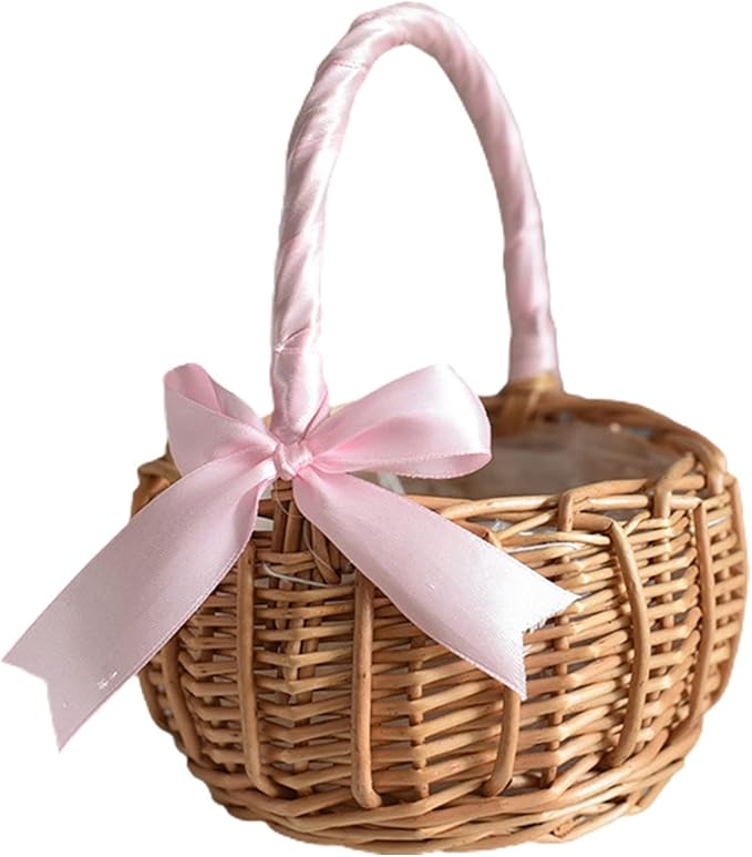 🌿 Cozy Picnic Basket 🧺 | Handheld Decorative Storage & Outdoor Fun 🌞💛