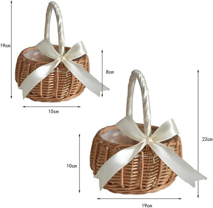 🌿 Cozy Picnic Basket 🧺 | Handheld Decorative Storage & Outdoor Fun 🌞💛