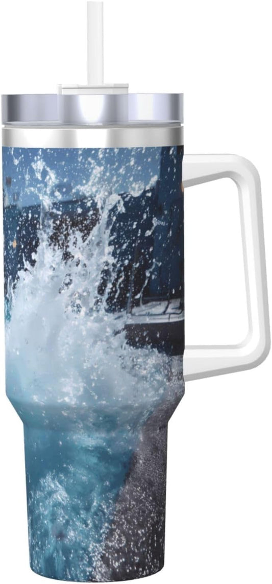 💦🏊‍♂️ 40oz Splash Water Cup 🥤❄️🔥 – Stylish & Durable 🚗✨