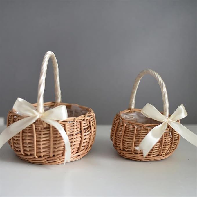🌿 Cozy Picnic Basket 🧺 | Handheld Decorative Storage & Outdoor Fun 🌞💛
