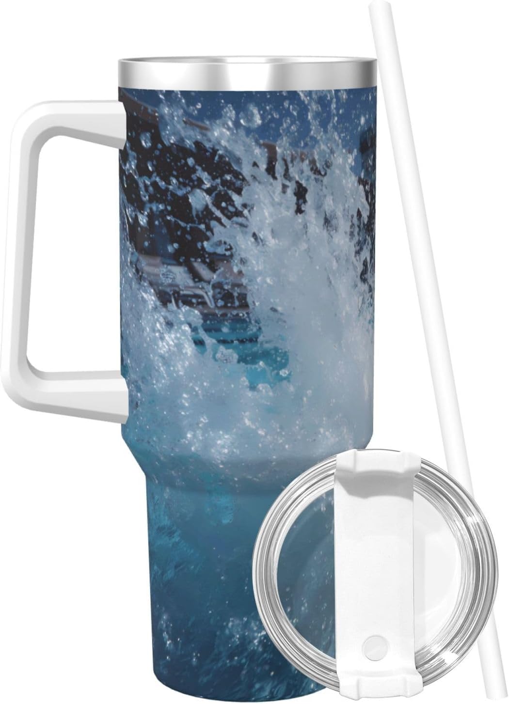 💦🏊‍♂️ 40oz Splash Water Cup 🥤❄️🔥 – Stylish & Durable 🚗✨