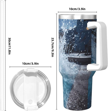 💦🏊‍♂️ 40oz Splash Water Cup 🥤❄️🔥 – Stylish & Durable 🚗✨