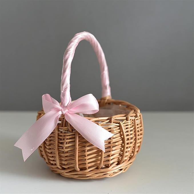 🌿 Cozy Picnic Basket 🧺 | Handheld Decorative Storage & Outdoor Fun 🌞💛