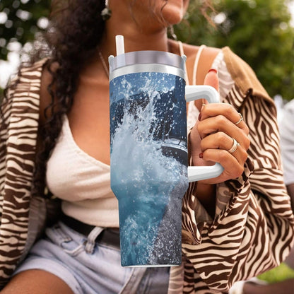 💦🏊‍♂️ 40oz Splash Water Cup 🥤❄️🔥 – Stylish & Durable 🚗✨