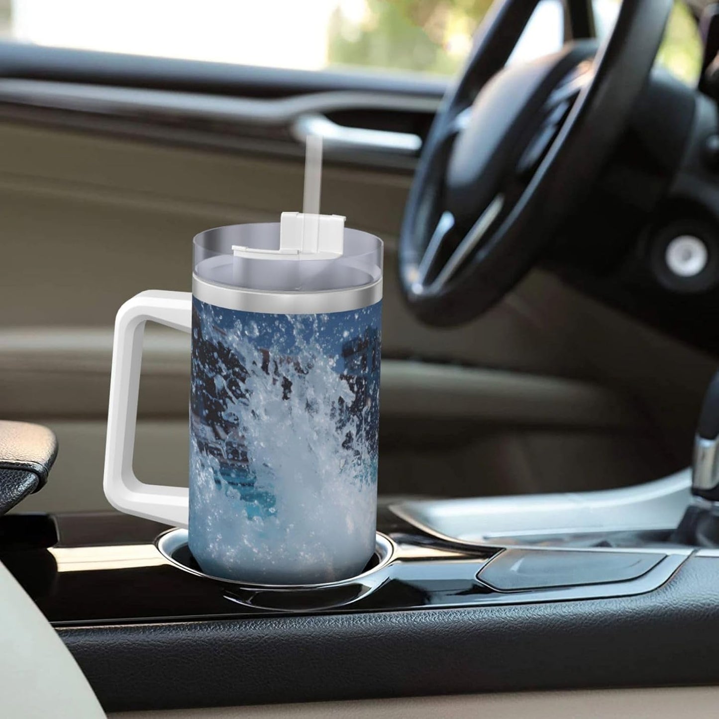 💦🏊‍♂️ 40oz Splash Water Cup 🥤❄️🔥 – Stylish & Durable 🚗✨