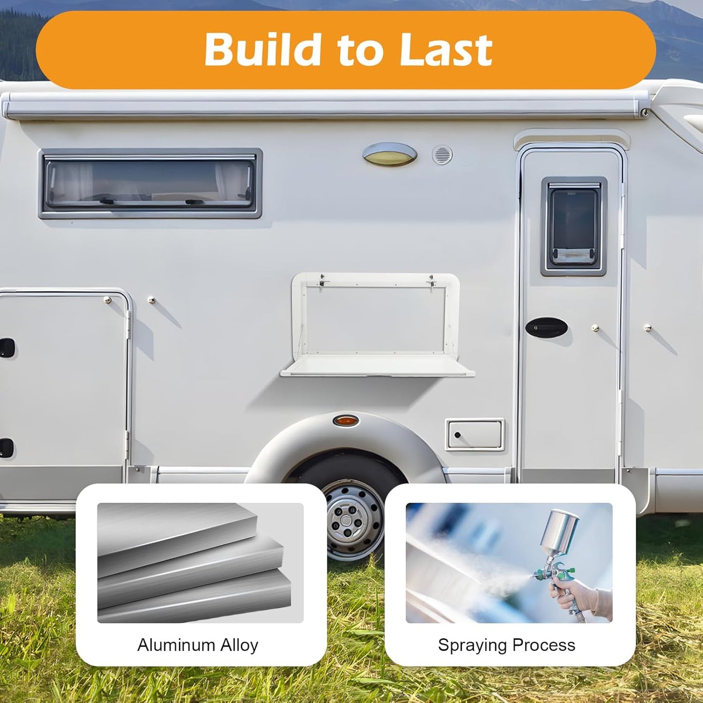🏕️ Foldable Aluminum Camping Table 🌞 Portable & Sturdy 🍃