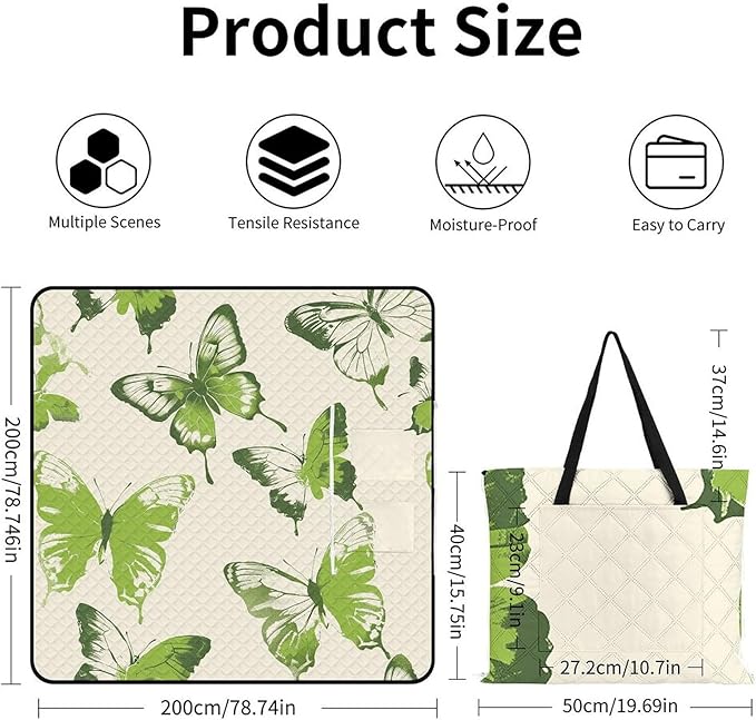 🌸 Cozy Waterproof Picnic Blanket 🌞 Foldable & Portable 🏞️