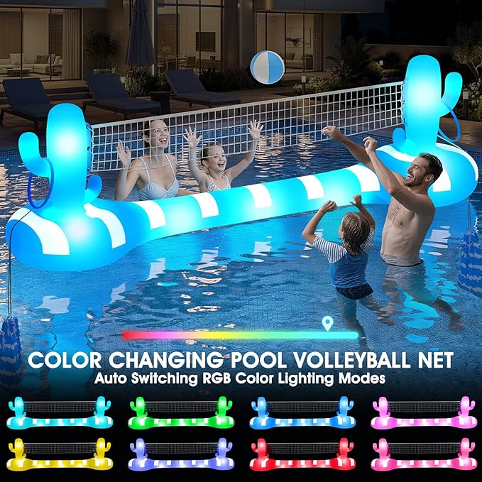 🏐💦 Inflatable Pool Volleyball Set 🌞 Fun & Floating Game 🎉